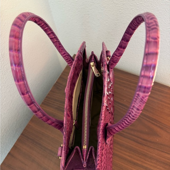 Brahmin Dewberry Croc-Embossed Satchel - Picture 4 of 5